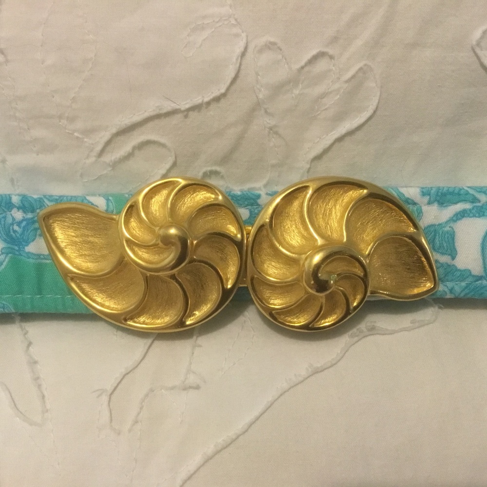 18k gold plated Nautilus belt w/Lilly strap NWT